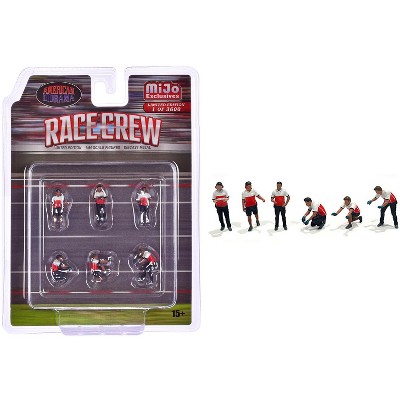 "Race Crew" 6 piece Diecast Figure Set (6 Figures) Limited Edition to 3600 pieces for 1/64 Scale Models by American Diorama