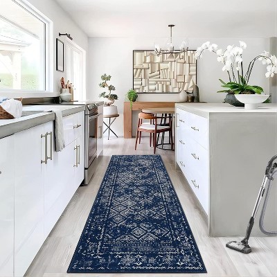 Acekool 6x9 Vintage Washable Rug – Soft Low-Pile Abstract Design, Non-Slip & Kid-Friendly for Living Room, Bedroom