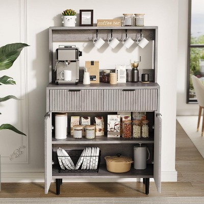 Jojoka 2-Door Sideboard Buffet Cabinet with 2 Drawers,Wood Storage Cabinet for Dining Room