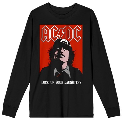 ACDC Highway To Hell Crew Neck Long Sleeve Men's Black Tee