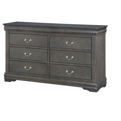 Louis Philippe Dark Gray Dresser