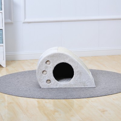 Two by Two Ruston - Off-White Scratching Cat Furniture - 11.8 in. Tall