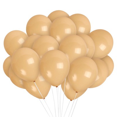Treasures Gifted Tan Balloons - 10 Inch Latex Balloons - 72 Pack