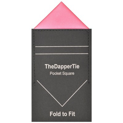 TheDapperTie - Men's Solid Triangle Pre Folded Pocket Square on Card