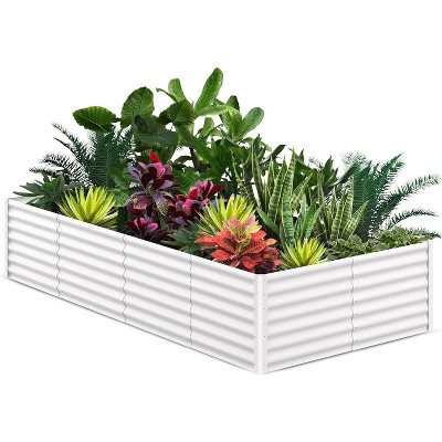 Raised Garden Bed, Metal Raised Garden Beds Outdoor, Rectangular Planter Box for Planting Plants, Vegetables and Flower