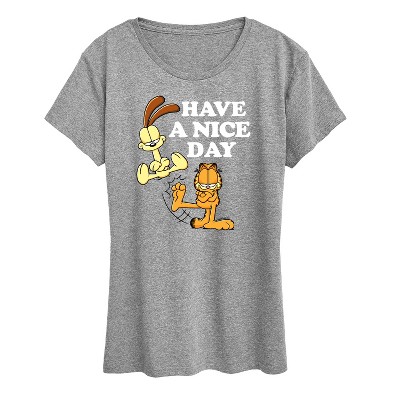 Women's - Garfield - Have A Nice Day Short Sleeve Graphic T-Shirt