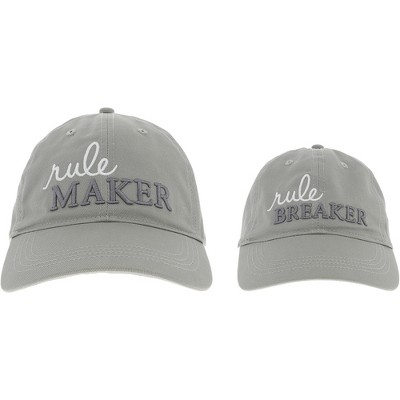 Pavilion Gift Company - Rule Maker & Breaker - Adjustable Adult and Toddler (1-3 Y) Hat Set - Hats