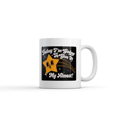 Crazy Dog Today Im Going to Give It My Almost Mug Funny Sarcastic Graphic Novelty Coffee Cup-11oz