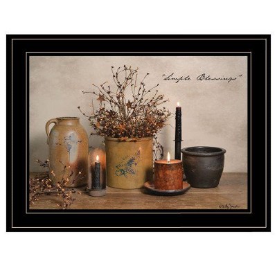 PAGED Modern Framed Wall Art for Living Room, Boho Wall Decor – "Simple Blessings" by Billy Jacobs, Home Decor Hang Framed Print, Bathroom Wall Decor