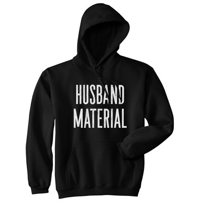 Husband Material Adult Hoodie Funny Wedding Marriage Engaged Groom Hooded Sweatshirt - Crazy Dog Hoodie Gift for Wedding