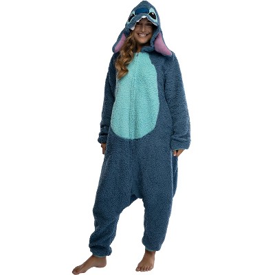 Disney Lilo & Stitch Unisex Adult Stitch Kigurumi Cosplay Costume Fleece Union Suit