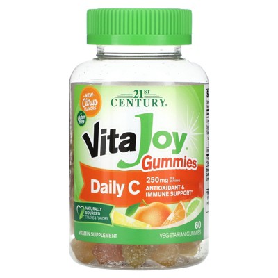21st Century VitaJoy® Daily C Gummies, Citrus, 60 Vegetarian Gummies (125 mg per Gummy)