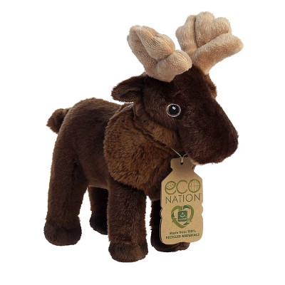 Aurora Small Moose Eco Nation Eco-Friendly Stuffed Animal Brown 9"