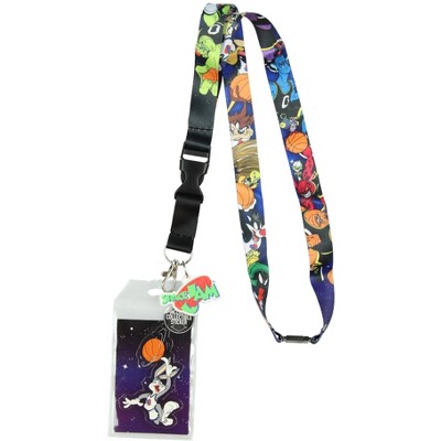 Space Jam Character Lanyard ID Holder With Mask Rubber Charm And Sticker