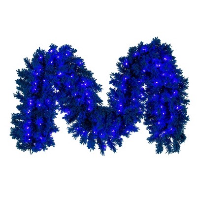 Vickerman Artifical Flocked Turquoise Garland