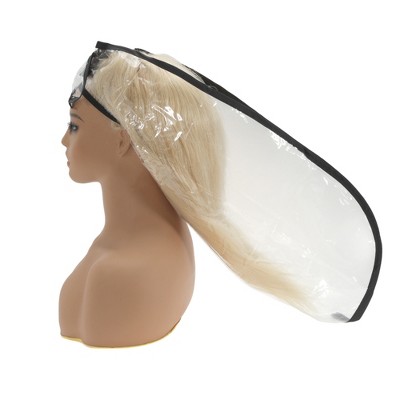 Unique Bargains Fashion Hair Cutting Cape 22.44"x9.84" Clear Black 1 Pc