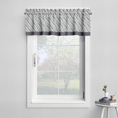 Bacati - Rod Pocket Window Valance Construction Track Grey
