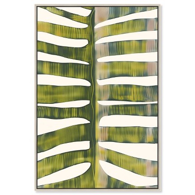 Art Remedy Leaf Bongo I Minimalistic Botanical and Floral Art Prints Framed
