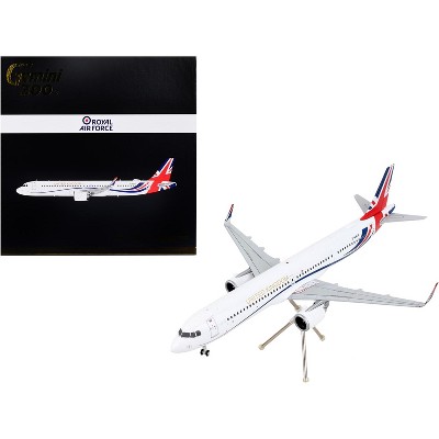 Airbus A321neo Commercial Aircraft White w/United Kingdom Flag Graphics 1/200 Diecast Model Airplane by GeminiJets