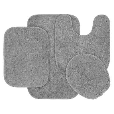 4pc Traditional Nylon Washable Bathroom Rug Set - Garland Rug