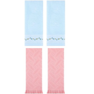 REGALWOVEN 4 Pcs Soft Absorbent Bathroom Hand Towel for Home Decor 13" x 29"