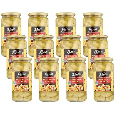Reese Quartered Marinated Artichoke Hearts - 12 pack, 24 oz