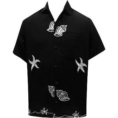 LA LEELA Men's Beach Cruise Holidays Shirts Casual Button Down Shirts For Men Summer Vacation Aloha Tops Hawaiian Shirt