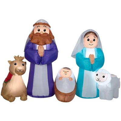Gemmy 6.5-FT Wide Lighted Nativity Scene Christmas Inflatable