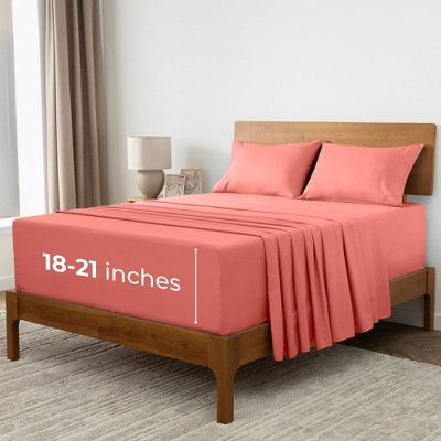 Mellanni 1800 Bed Sheet Set With DEEP Fitted Sheet