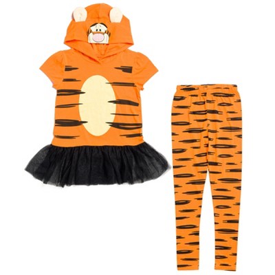 Disney Cosplay Tunic Peplum T-Shirt Dress Leggings Infant