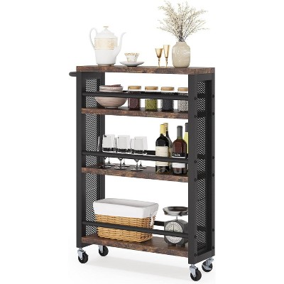 Tribesigns 4-Tier Slim Rolling Cart