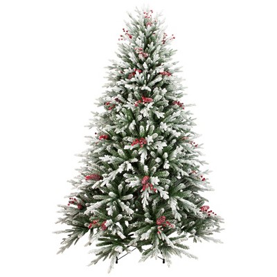 Northlight Real Touch™️ Flocked Grove Fir Full Artificial Christmas Tree - 6.5' -Unlit