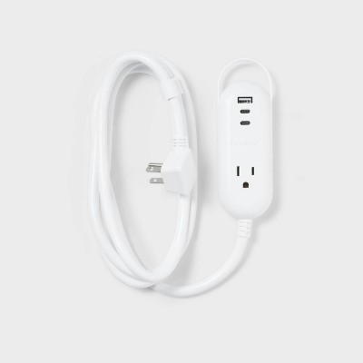 6' One-Outlet Indoor Extension Cord with USB & USB-C Ports - heyday™