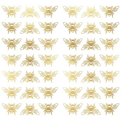 Bee Peel and Stick Wall Decal Gold - RoomMates: Vinyl, Self-Adhesive, Modern Decor, Animal Pattern, 42pc