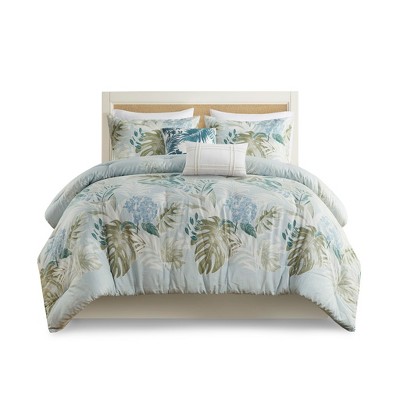 Gracie Mills Ellison 6-Piece Jacquard Stripe Oversized Cotton Comforter Set