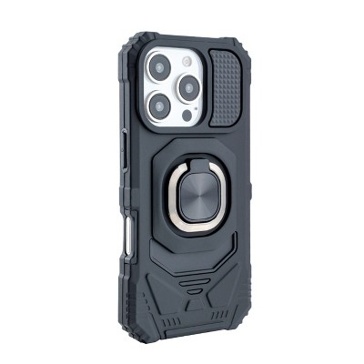 Reiko Kickstand Ring Holder TPU Shockproof Case for iPhone 16 Pro