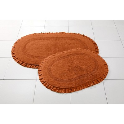 BrylaneHome Oval Ruffle Bath Rug