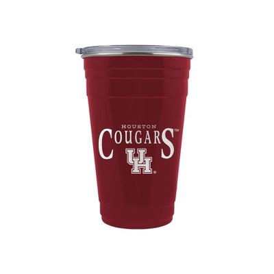 NCAA Houston Cougars Tailgater Tumbler - 22oz: Stainless Steel, Acrylic Lid