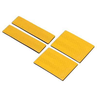 Unique Bargains High Visibility Hook and Loop Embroidered Reflective Patch 4 Pcs