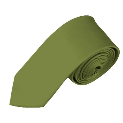Men's Solid Color Skinny 2 Inch Wide And 57 Inch Long Neckties