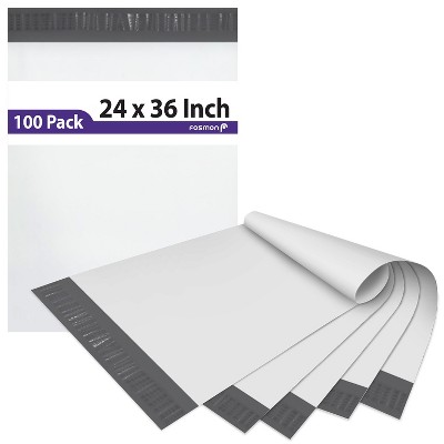 Fosmon 24" x 36", Large Self-Seal Tear-Proof Polyethylene Mailers