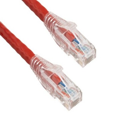 SANOXY Cables and Adapters; 0.5ft Cat6 550 MHz UTP Ethernet Network Patch Cable with Clear Snagless Boot, Red