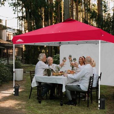 EAGLE PEAK 12x12ft Pop Up Canopy with One Sidewall, Easy Setup Event Instant Tent