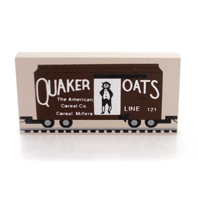 Cat's Meow Village 2.0 Inch Quaker Oats Train Car , Accessory Retired Railroad (PC)