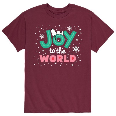 Men's - Peanuts - Snoopy Joy To The World Short Sleeve Graphic T-Shirt