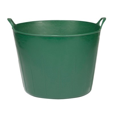 Little Giant 11-Gallon Heavy-Duty Farm Bucket Rubber Flex Tub with Handles
