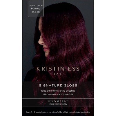 Kristin Ess Hair Dye Gloss in Wild Berry for Burgundy Hair - 4 fl oz