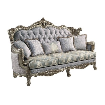91" Miliani Sofa Fabric and Antique Bronze Finish - Acme Furniture