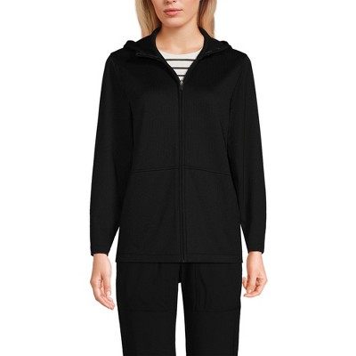 Lands' End Unisex Grid Tech Hooded Zip Front Jacket