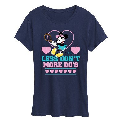 Women's - Disney - Less Dont More Dos Tennis Short Sleeve Graphic T-Shirt